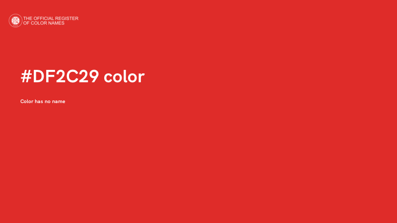 #DF2C29 color image