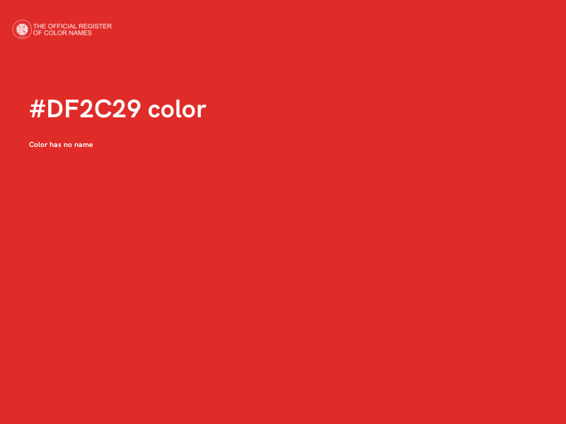 #DF2C29 color image