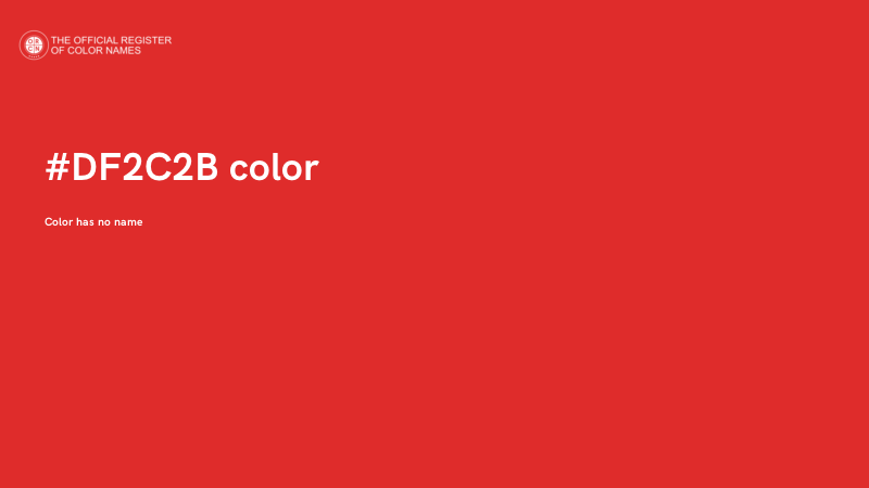 #DF2C2B color image