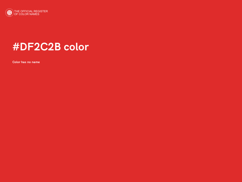 #DF2C2B color image