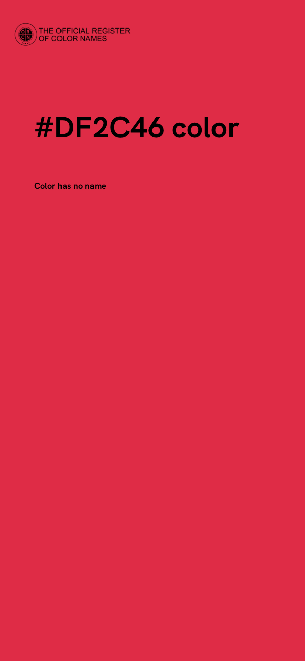 #DF2C46 color image