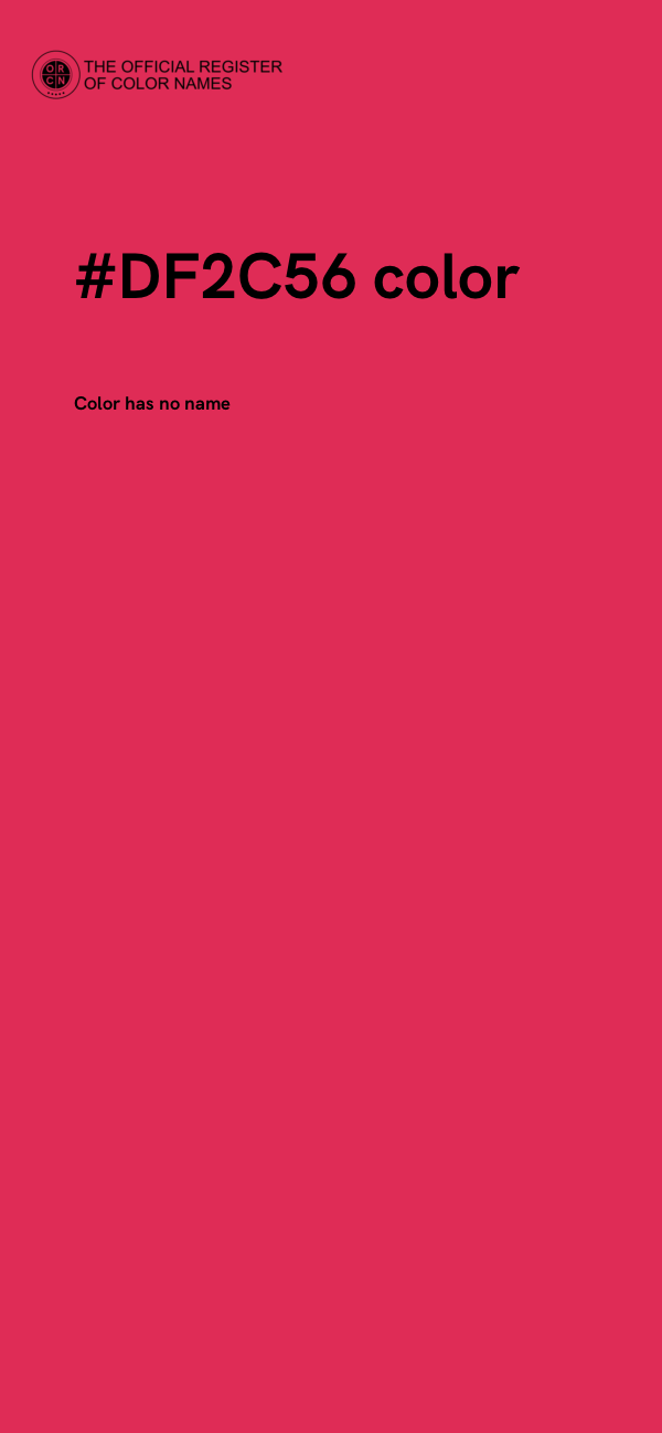 #DF2C56 color image