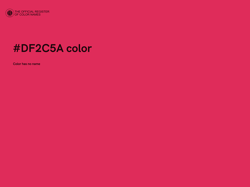 #DF2C5A color image