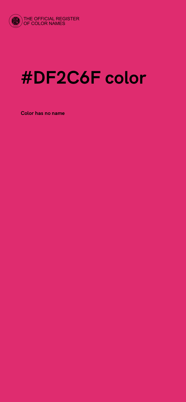 #DF2C6F color image