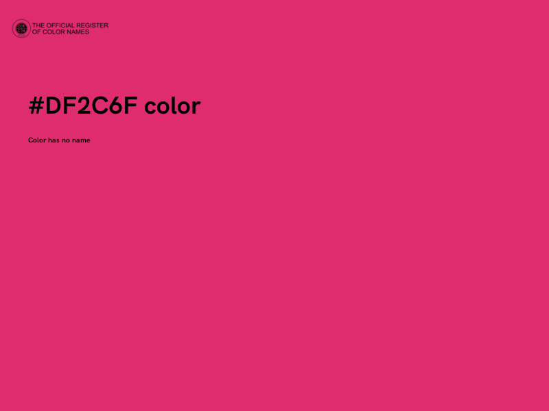 #DF2C6F color image