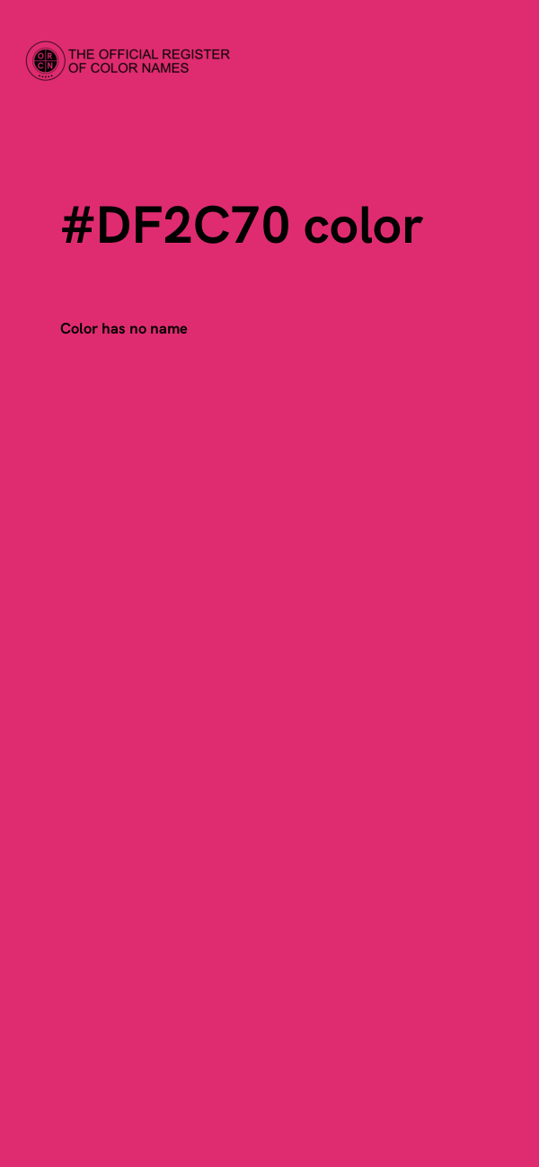 #DF2C70 color image