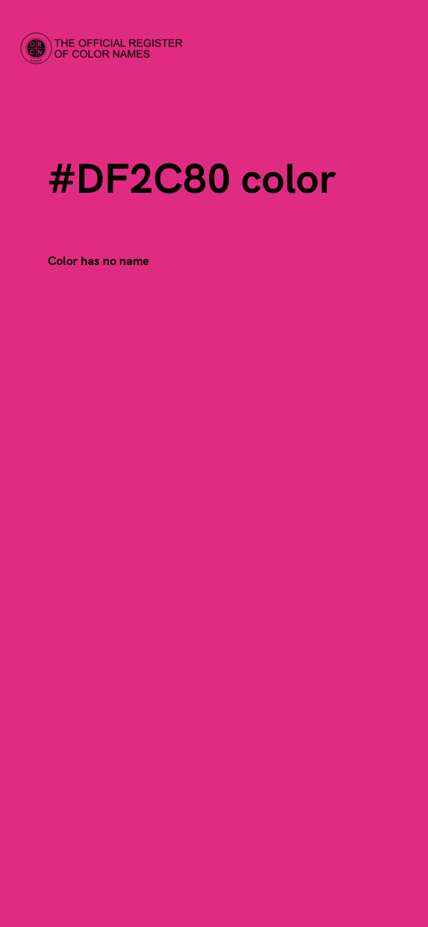 #DF2C80 color image