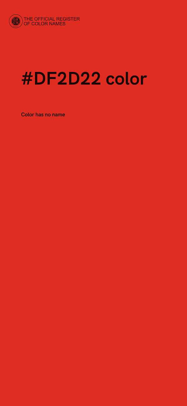 #DF2D22 color image