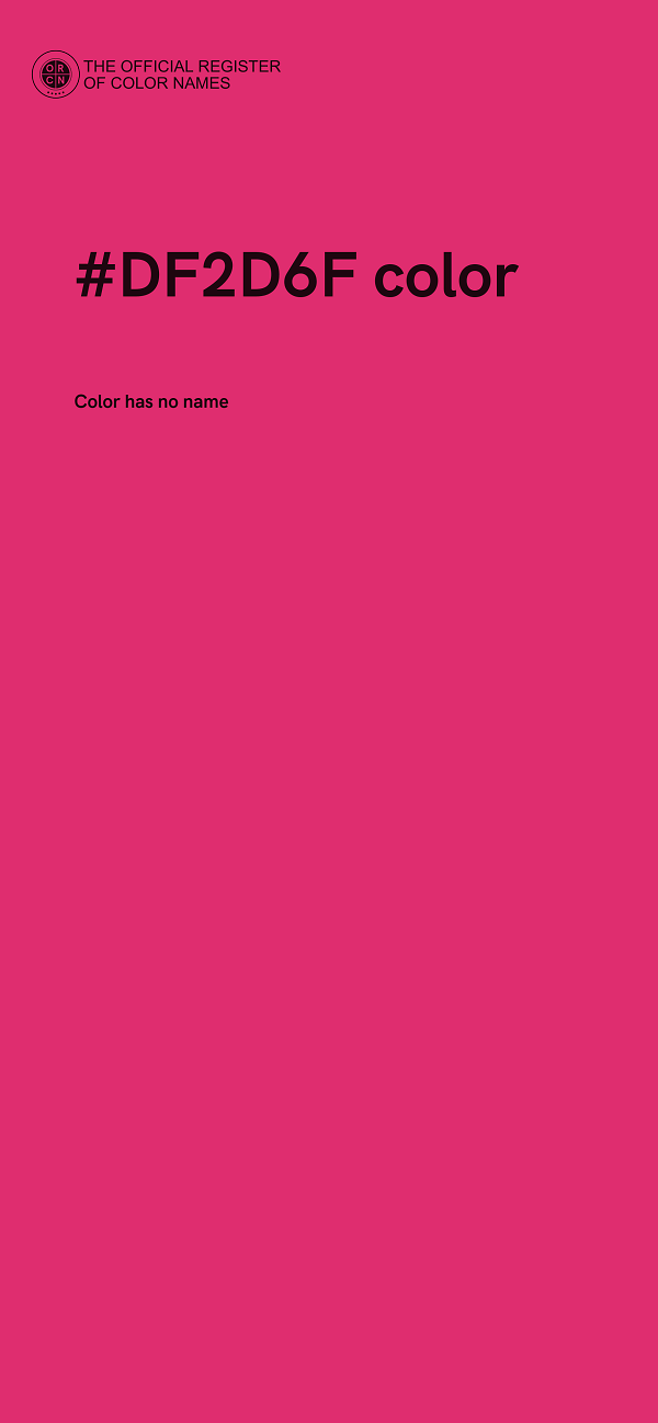 #DF2D6F color image