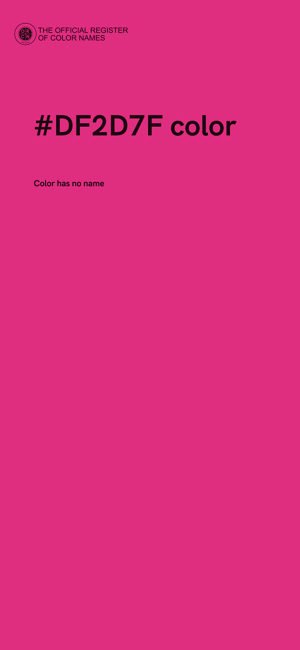 #DF2D7F color image