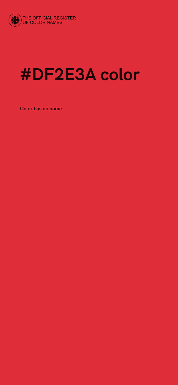 #DF2E3A color image