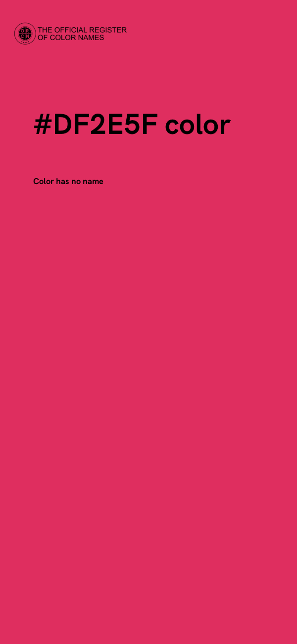 #DF2E5F color image