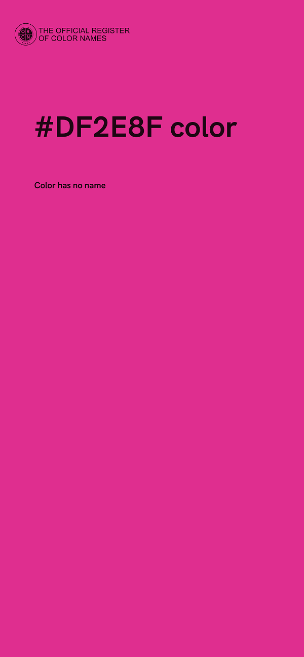 #DF2E8F color image