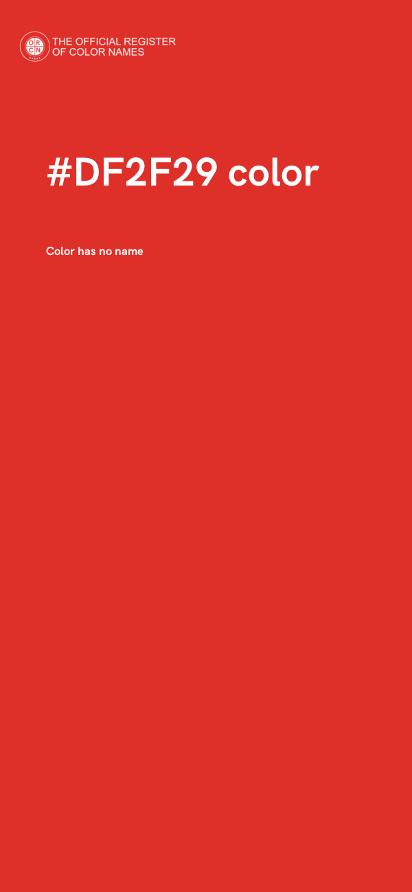 #DF2F29 color image