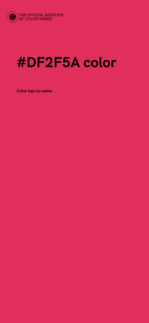 #DF2F5A color image