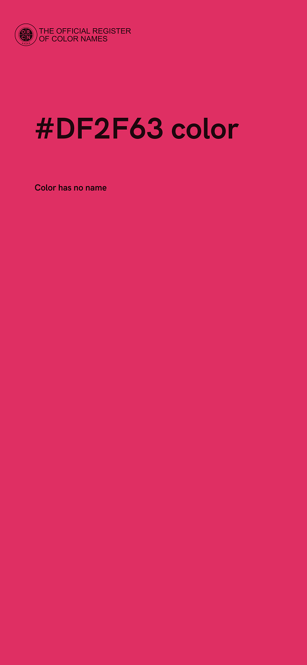 #DF2F63 color image