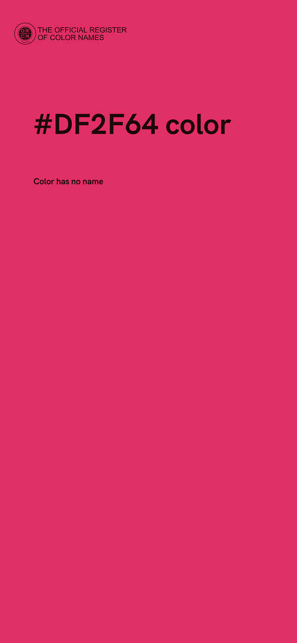 #DF2F64 color image