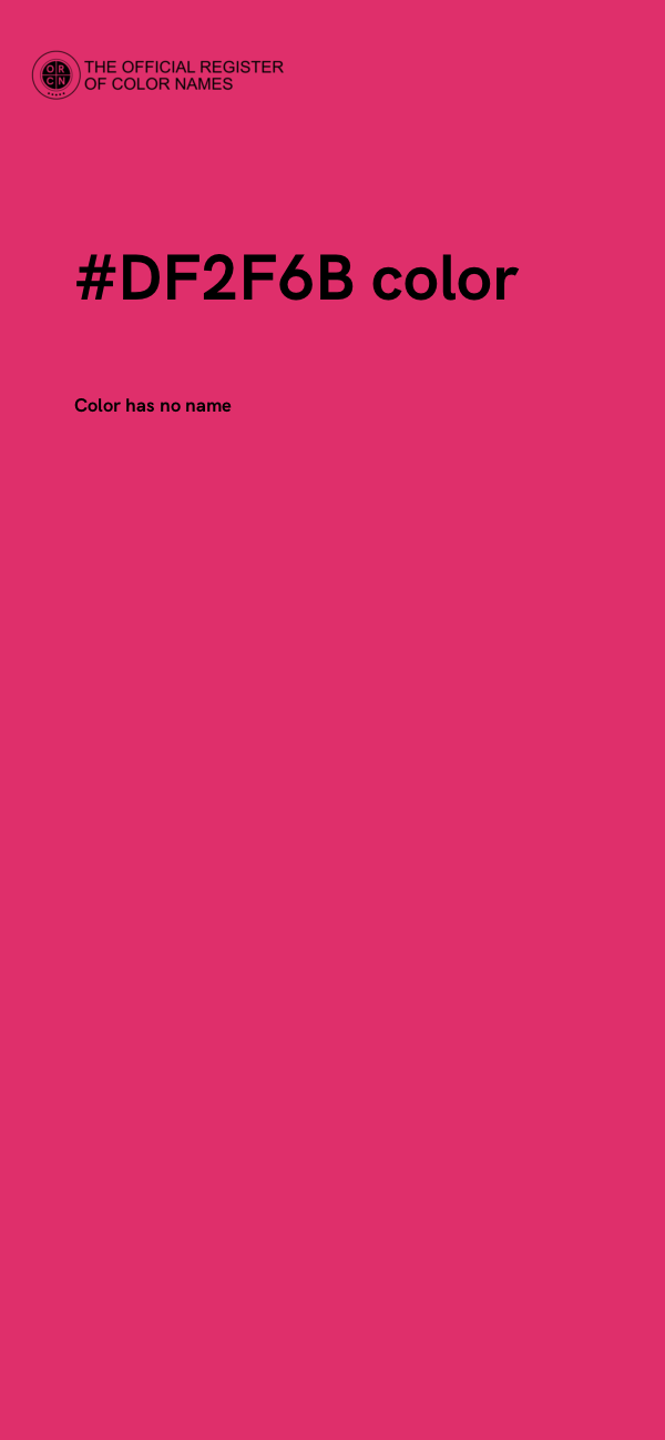#DF2F6B color image