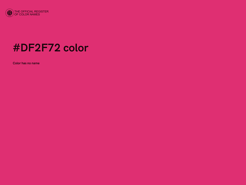 #DF2F72 color image