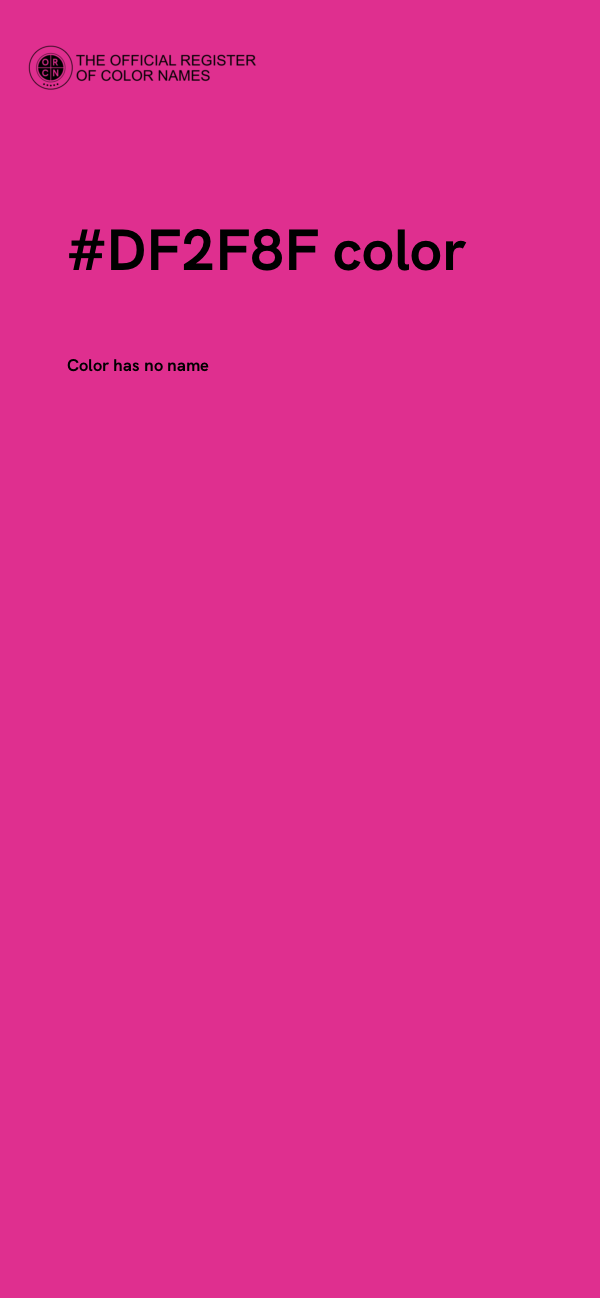 #DF2F8F color image