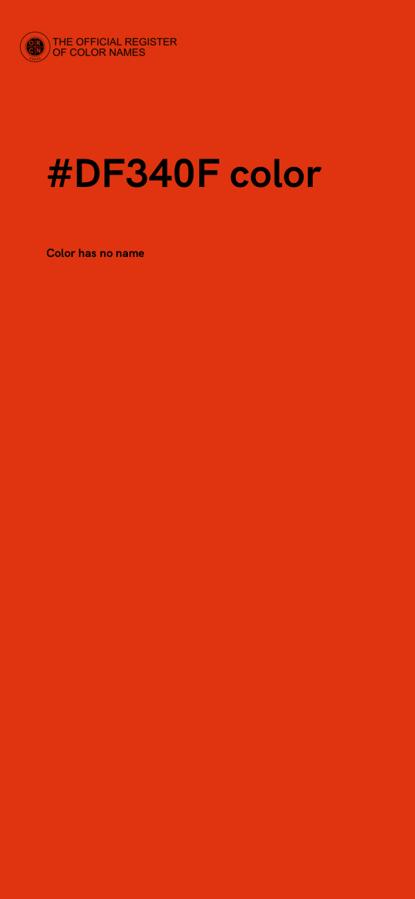 #DF340F color image