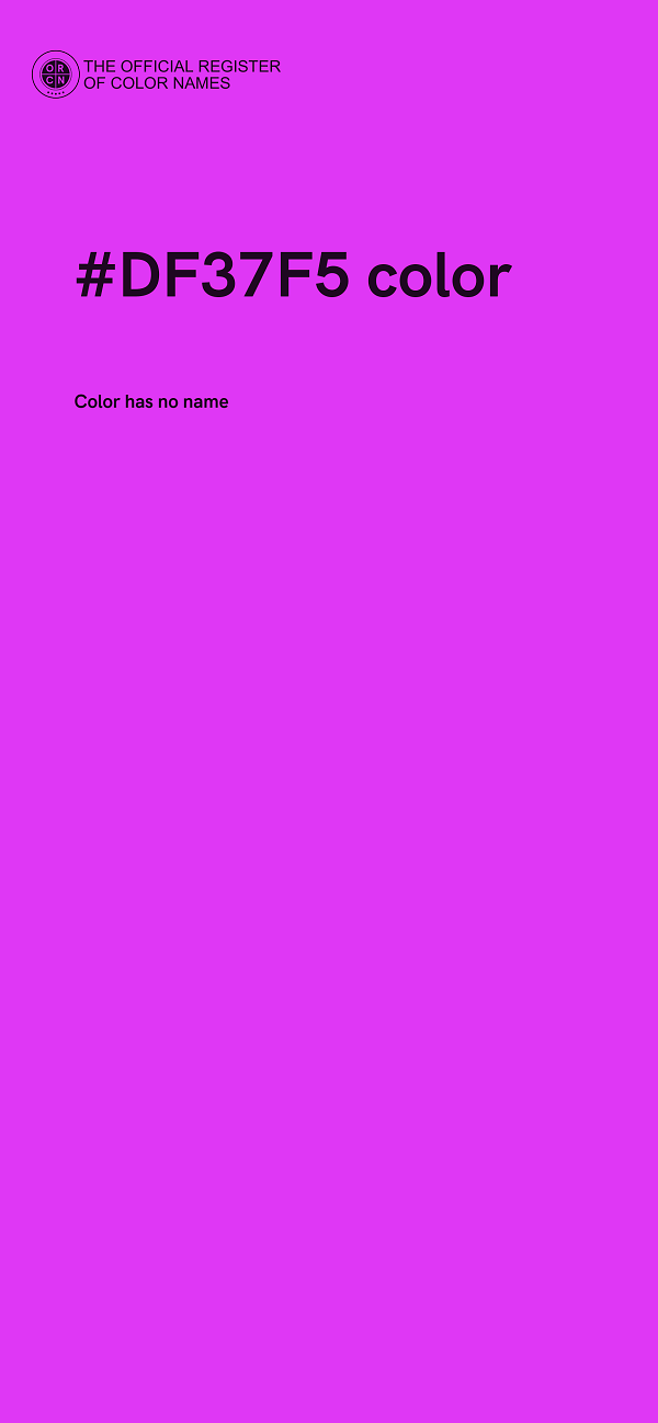 #DF37F5 color image