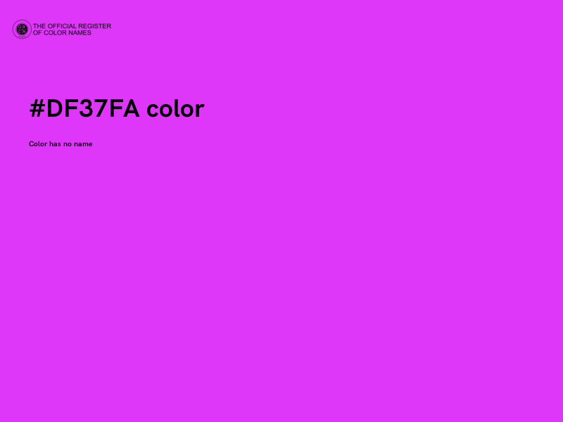 #DF37FA color image