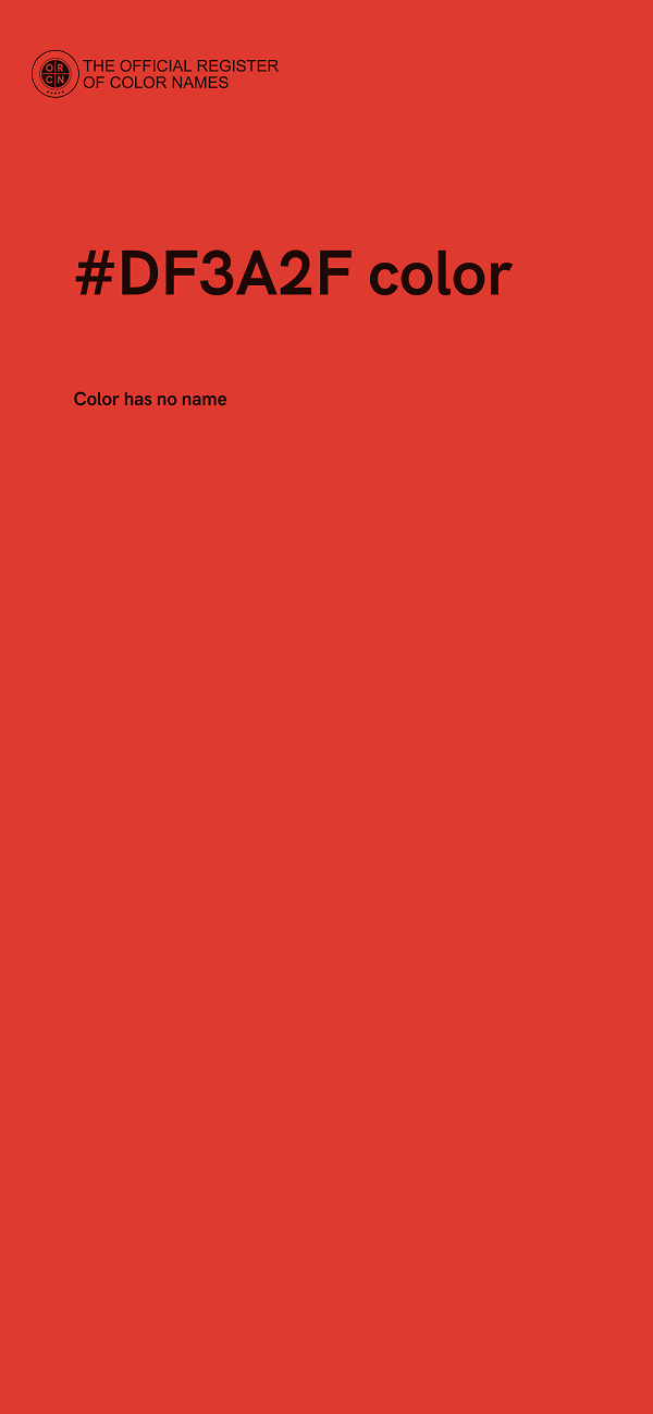 #DF3A2F color image