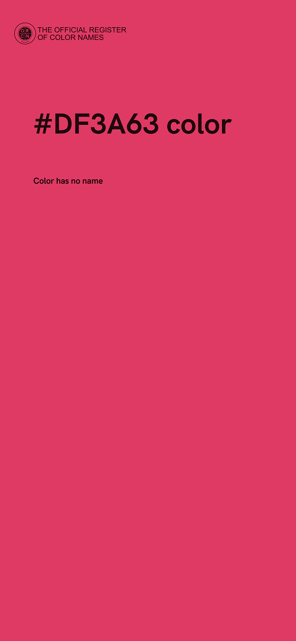 #DF3A63 color image