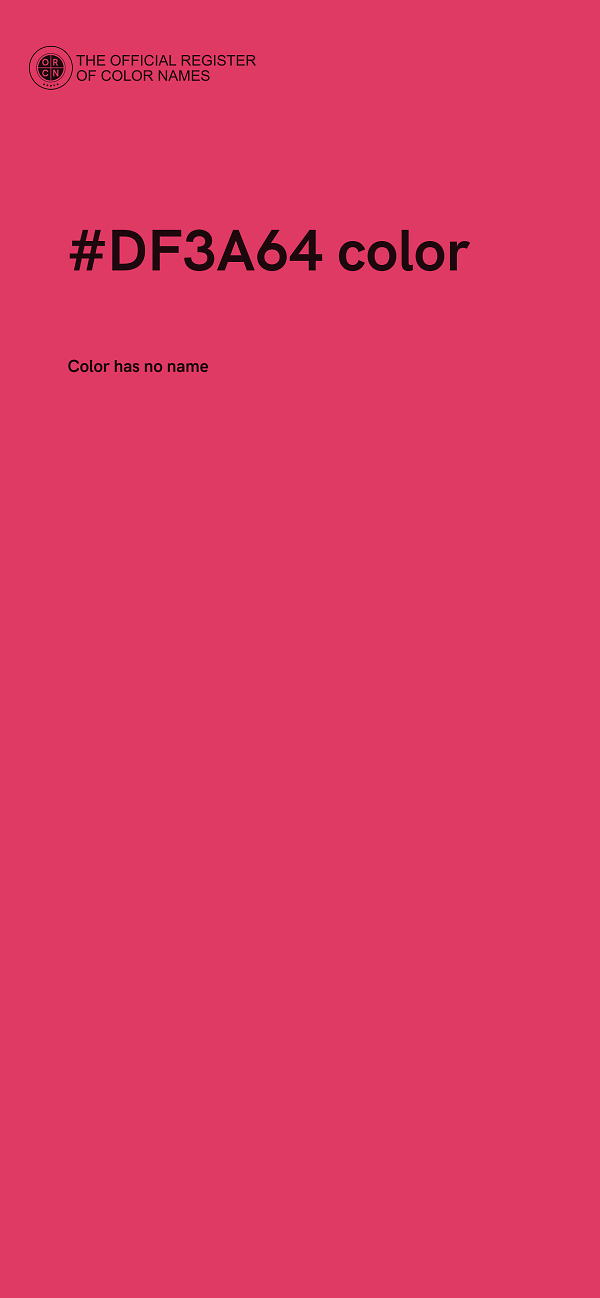 #DF3A64 color image