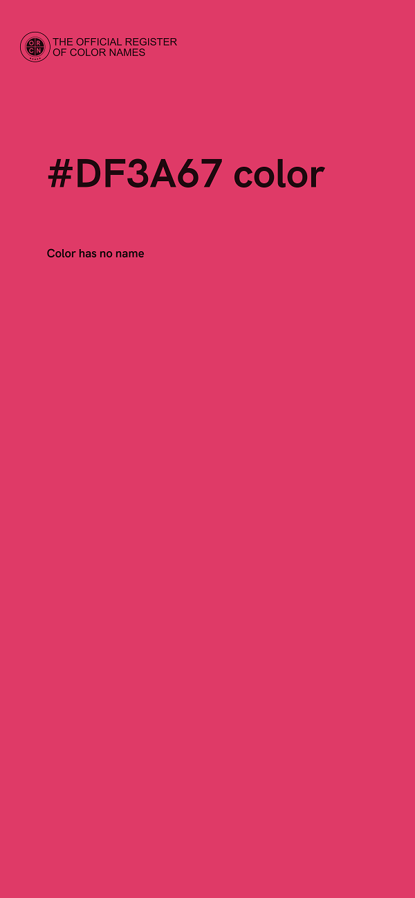 #DF3A67 color image