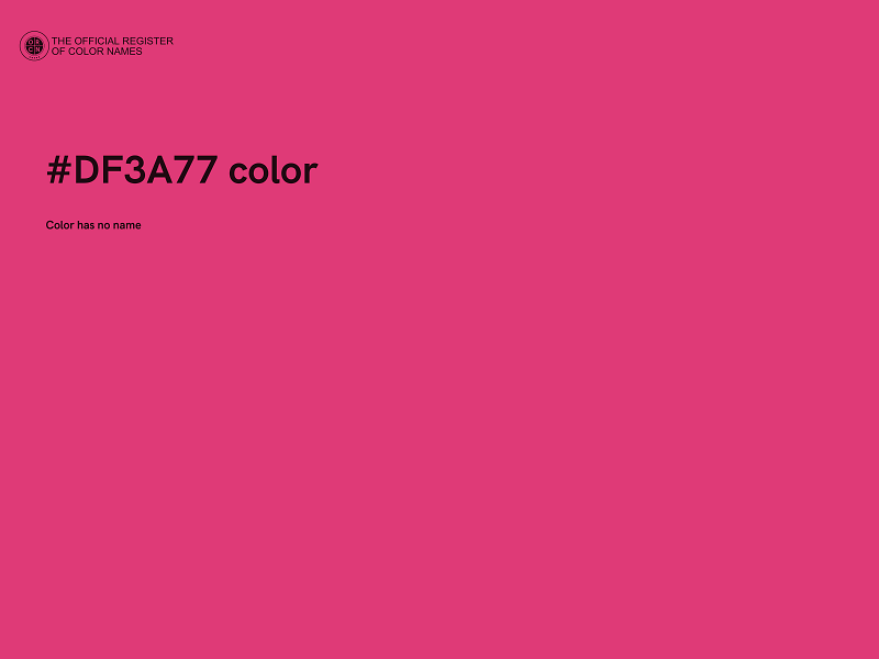 #DF3A77 color image