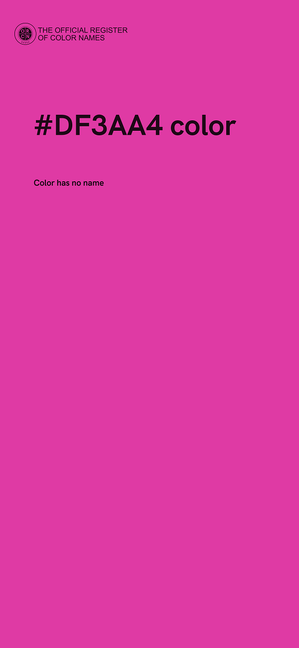 #DF3AA4 color image