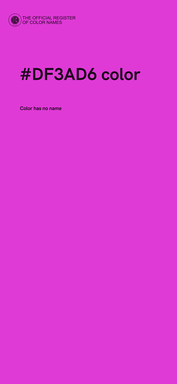 #DF3AD6 color image