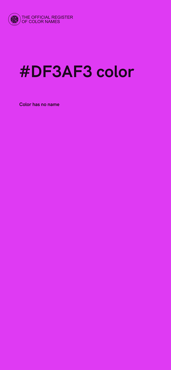 #DF3AF3 color image