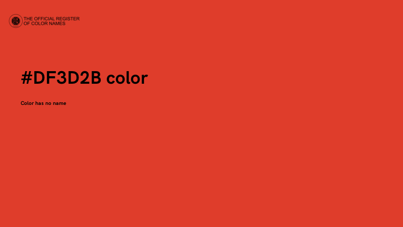 #DF3D2B color image