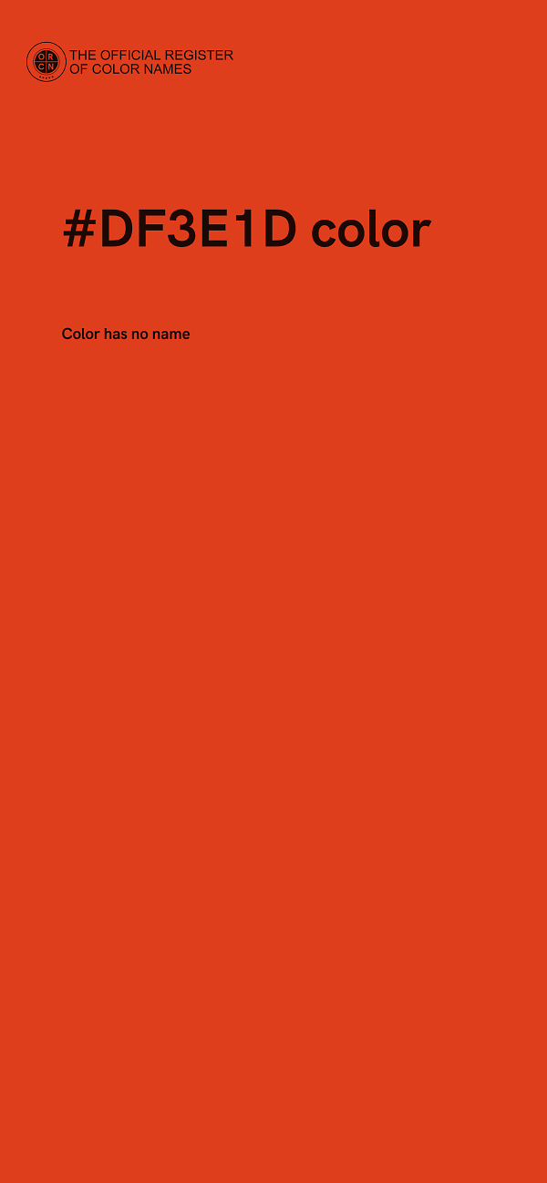 #DF3E1D color image