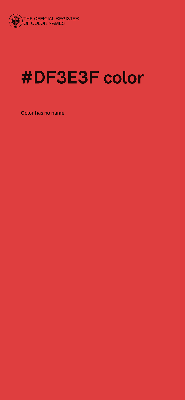 #DF3E3F color image