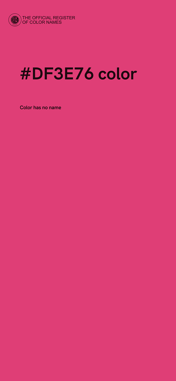 #DF3E76 color image