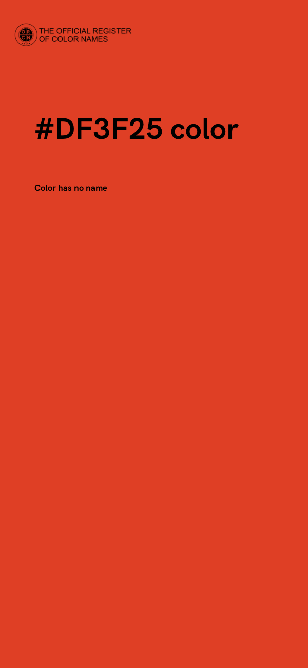 #DF3F25 color image