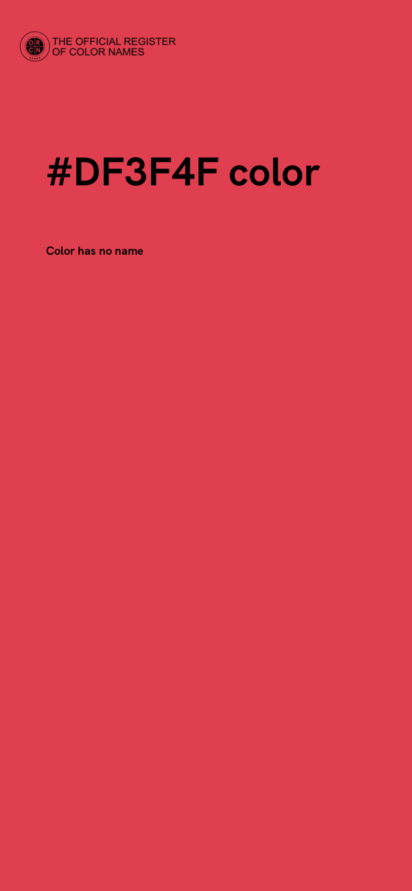 #DF3F4F color image