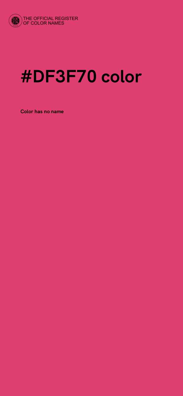 #DF3F70 color image