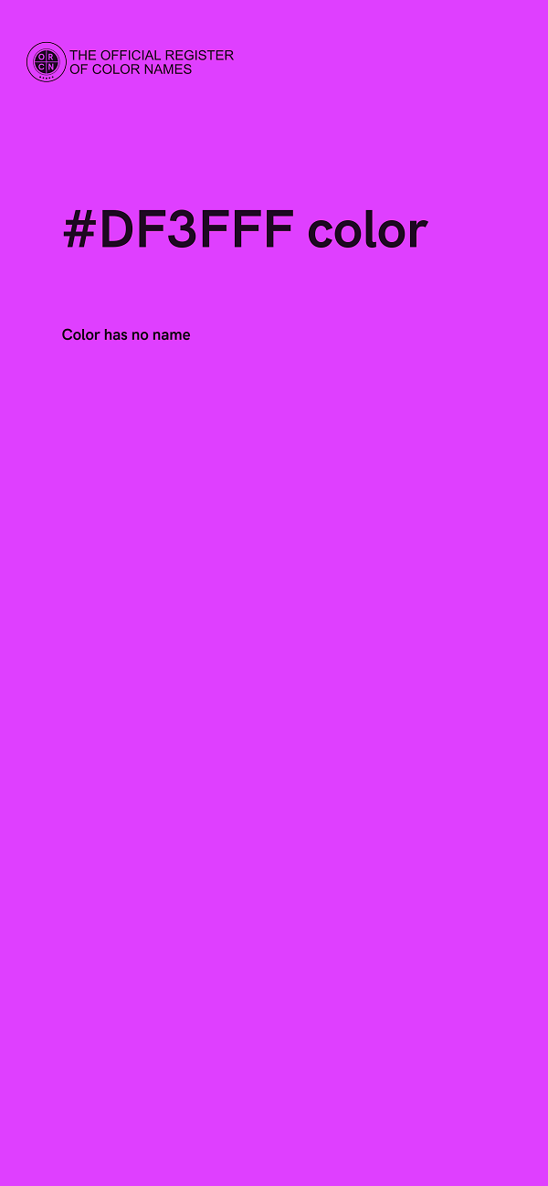 #DF3FFF color image