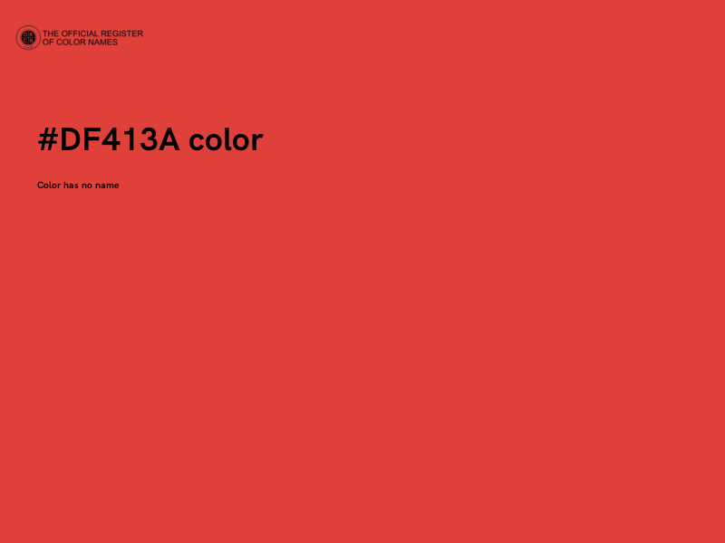 #DF413A color image