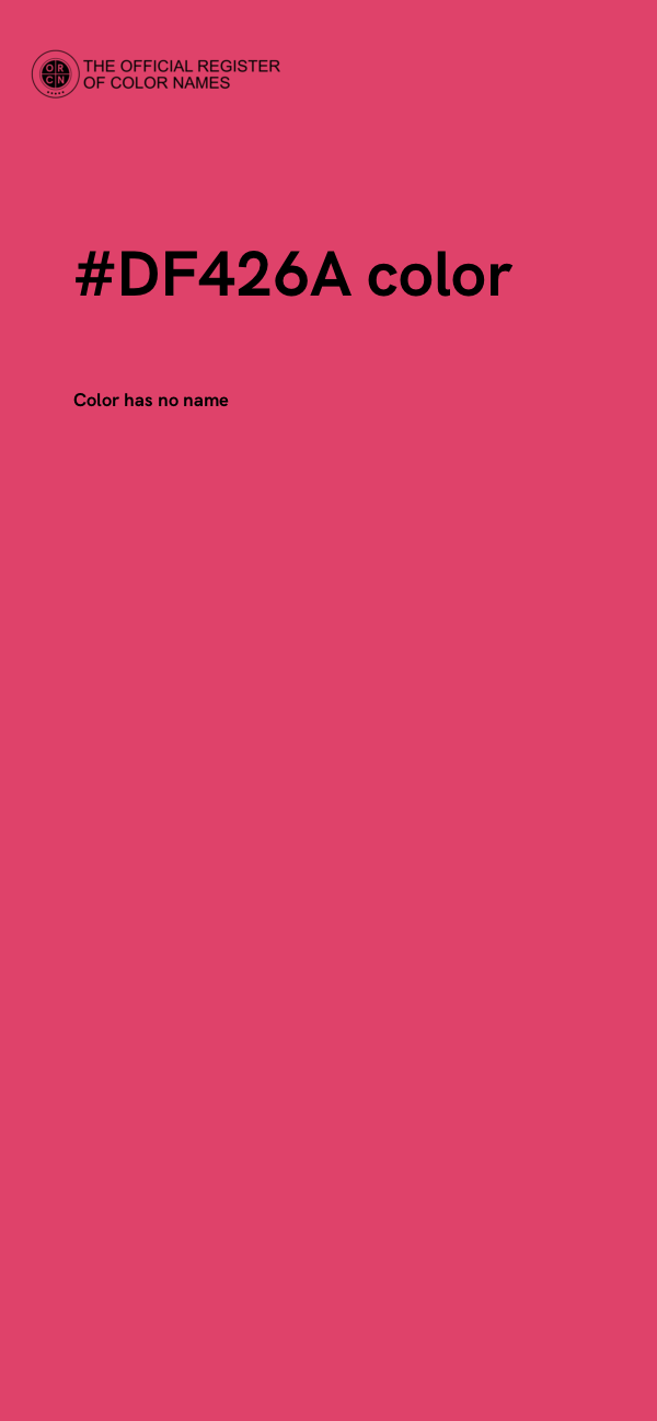 #DF426A color image