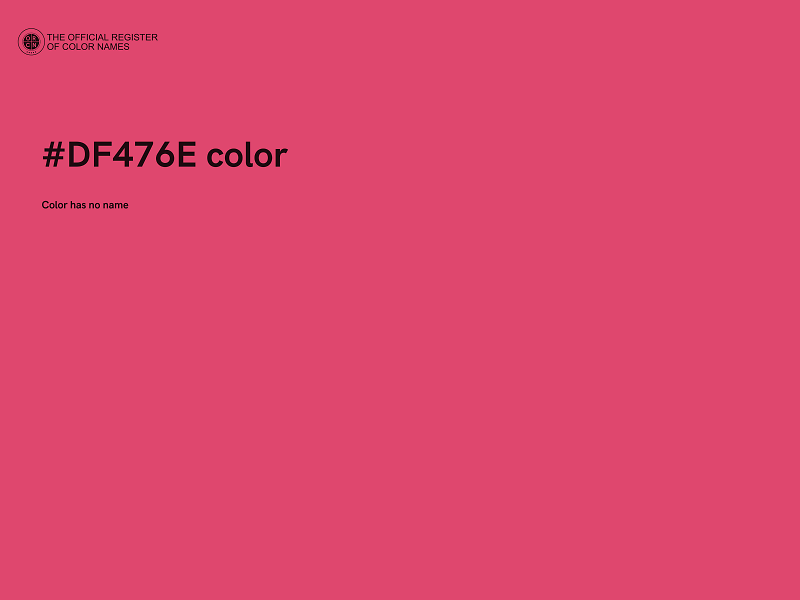 #DF476E color image