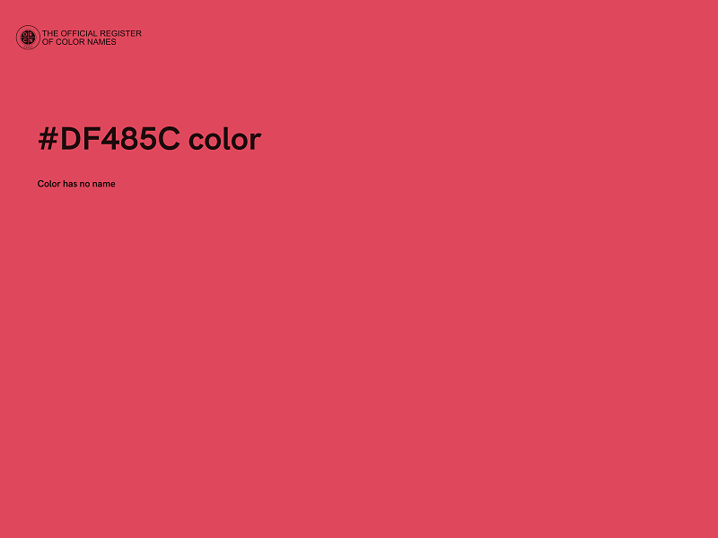 #DF485C color image