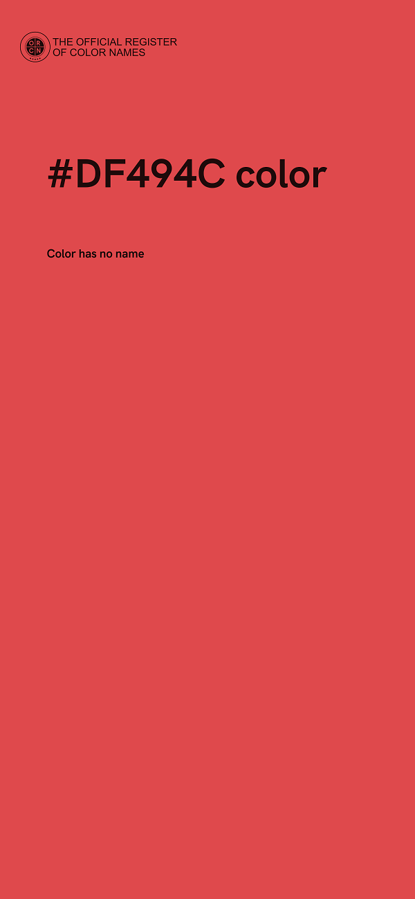 #DF494C color image