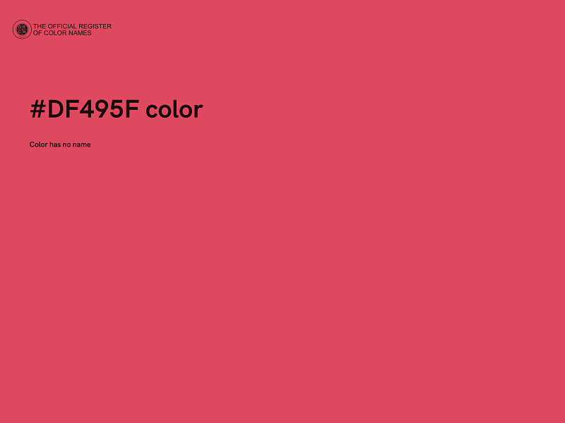#DF495F color image