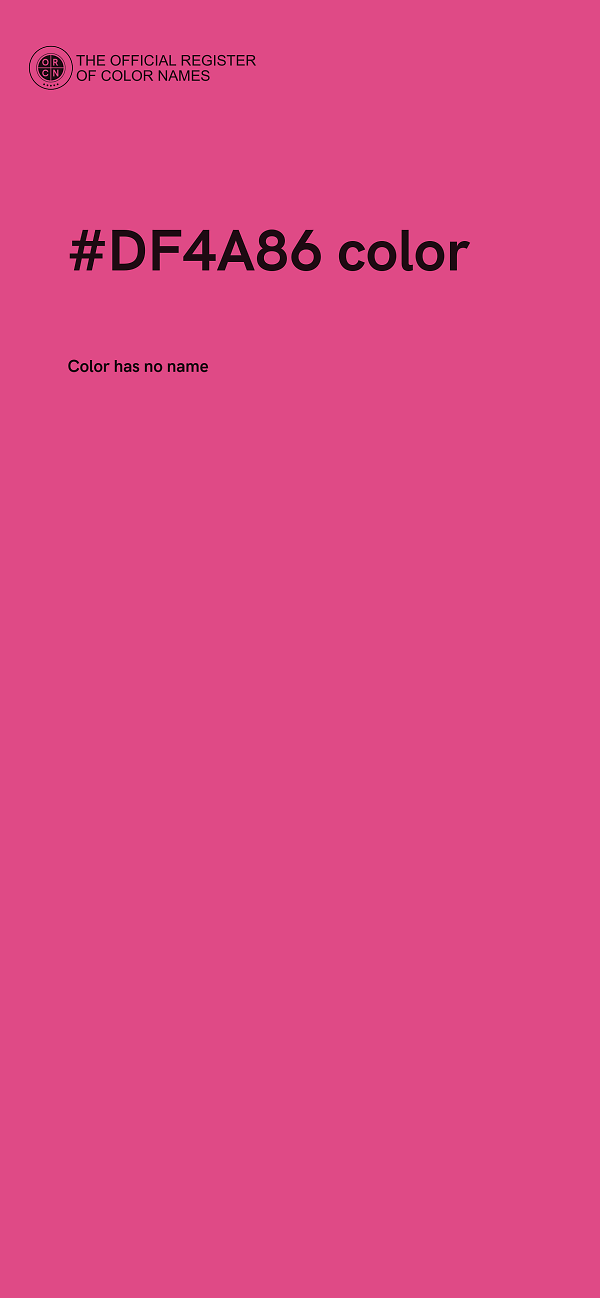 #DF4A86 color image